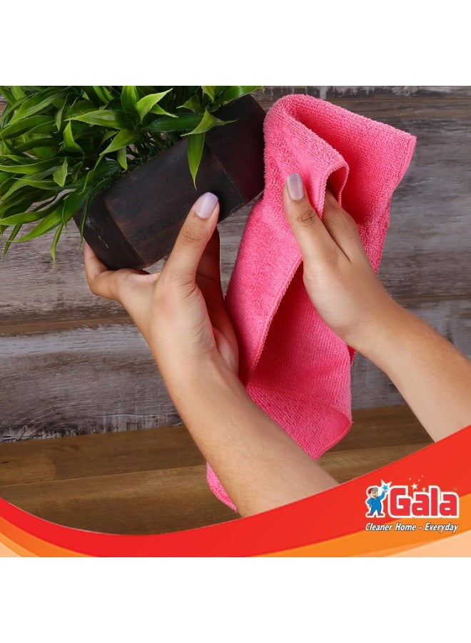 Gala Microfiber Cleaning Cloth/ Towels Set of 4 Kitchen Wipes, Microfiber Cloth for car, bike cleaning and home cleaning, Glass cleaning cloth, (Multicolor) - Image 2